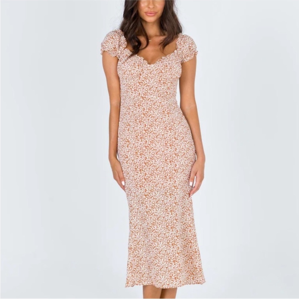 Princess Polly Blush Floral Midi Dress